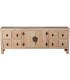 Mueble TV oriental con cajones y puertas en madera y metal bronce. 1