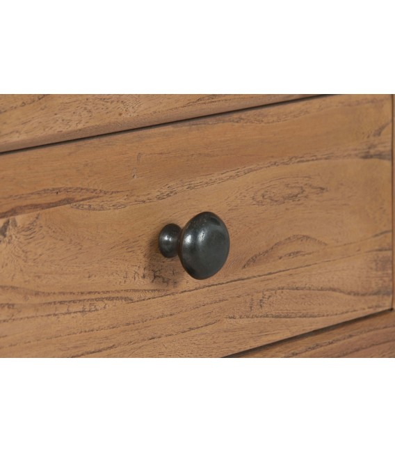 Estantería boho madera reciclada natural con cajones, muy decorativa. 6