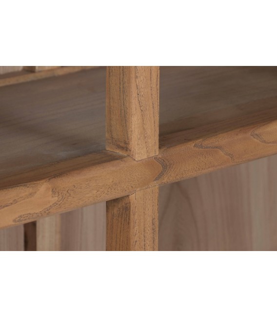 Estantería boho madera reciclada natural con cajones, muy decorativa. 4