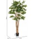 Planta ficus artificial con maceta, ideal para decorar interiores verdes3