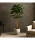 Planta ficus artificial con maceta, ideal para decorar interiores verdes Mdmhogar