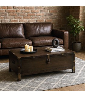 BAUL 120 X 60 X 50 INDUSTRIAL MADERA COLOR WENGUE MDMHOGAR